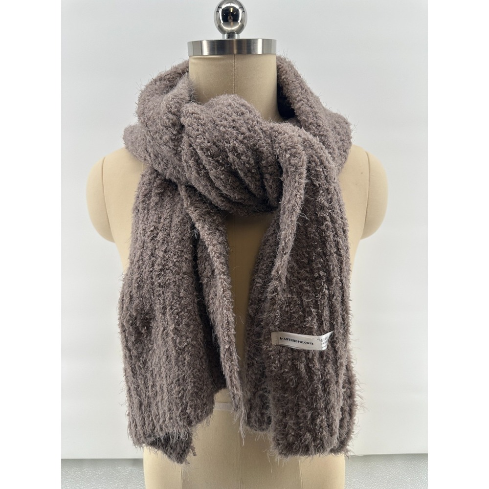 Anthropologie Soft Taupe Rectangle Scarf Wrap Approx. 66" x 14" -‎ Super Soft!